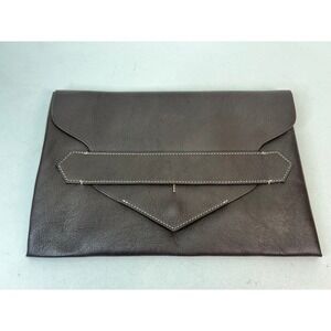 Boldrini Selleria Genuine Leather‎ Clutch Made in Italy Brown Envelope Bag